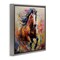 Stupell Industries Vivid Horse Galloping Framed Floater Canvas Wall Art